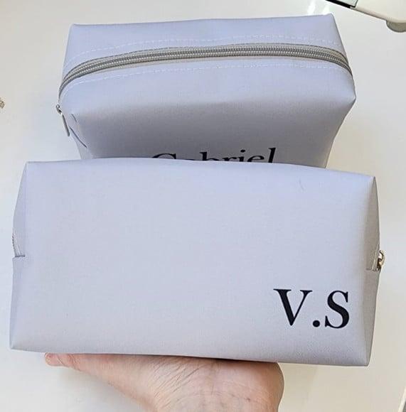 Necessaire Personalizada Masculina Cinza