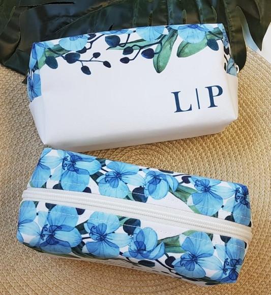 Necessaire Personalizada Orquídea Azul