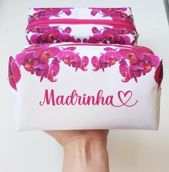 Necessaire Personalizada Orquídea Fúcsia