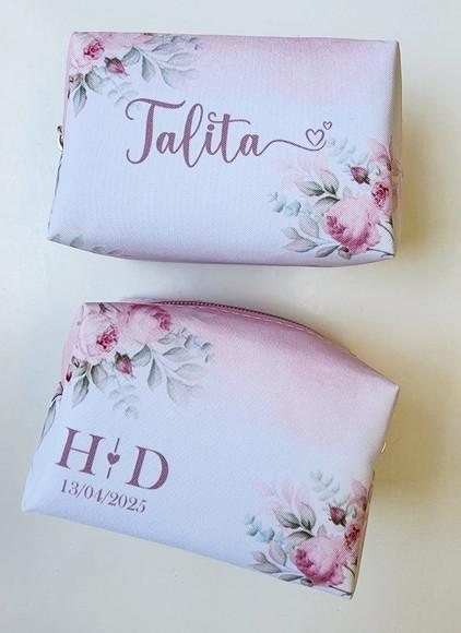 Necessaire Personalizada Rose Floral
