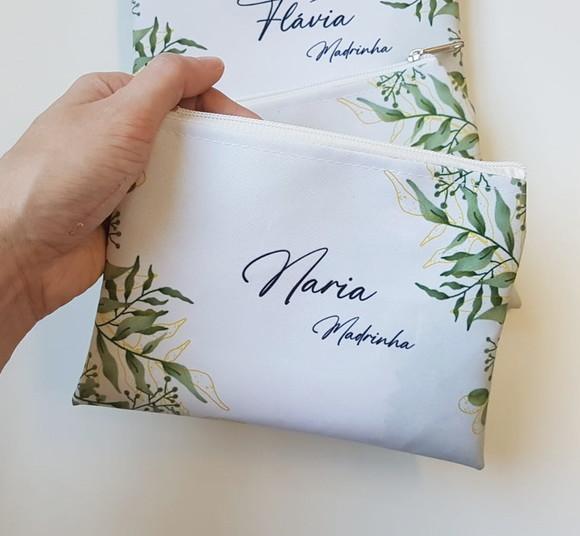 Necessaire Personalizada Slim Folhagens