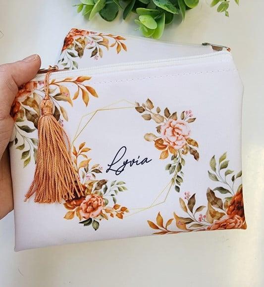 Necessaire Personalizada Terracota com Pingente