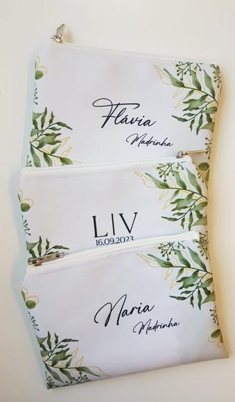 Necessaire Personalizada Slim Folhagens