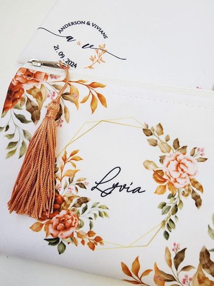 Necessaire Personalizada Terracota com Pingente