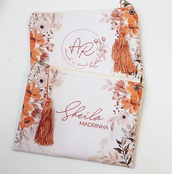Necessaire Personalizada Terracota com Pingente