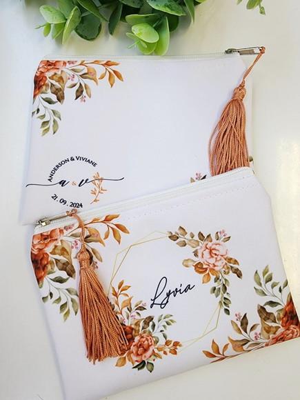 Necessaire Personalizada Terracota com Pingente