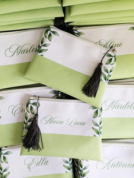 Necessaire Personalizada Verde com Pingente