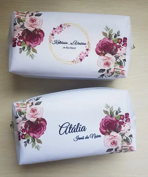 Bolsinha Marsala Floral Box