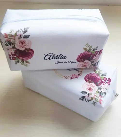 Bolsinha Marsala Floral Box