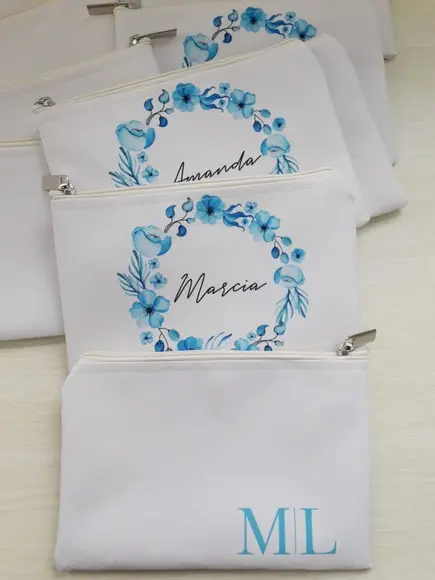 Bolsinha para Casamento Bege e Azul Serenity