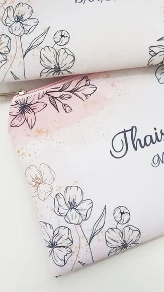 Bolsinha Personalizada Casamento Rosa