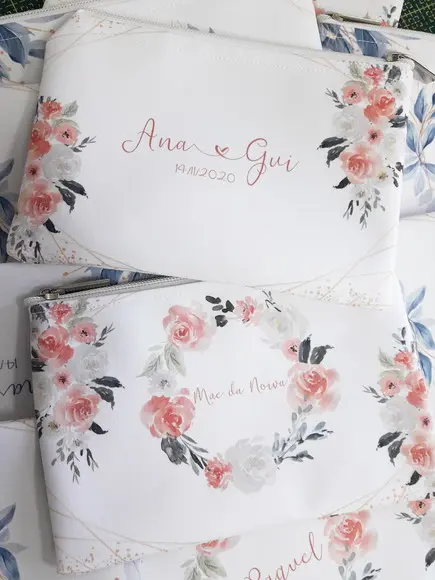 Casamento Peach Fuzz Necessaire Personalizada