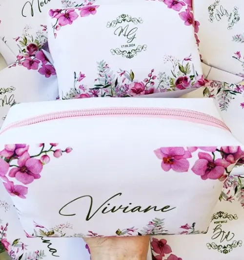 Kit 10 Necessaire Personalizada Rosa