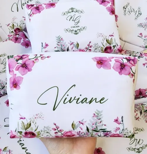 Kit 10 Necessaire Personalizada Rosa