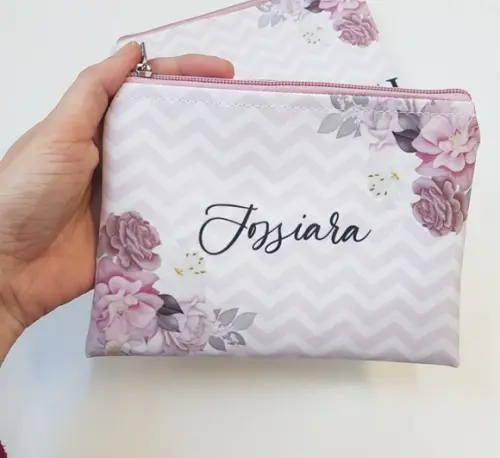 Kit 20 Necessaire Floral Casamento (slim)