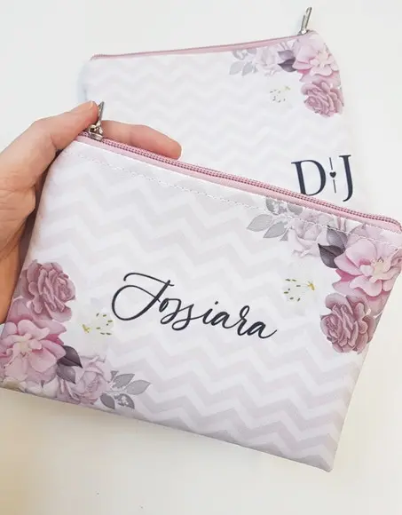 Kit 20 Necessaire Floral Casamento (slim)