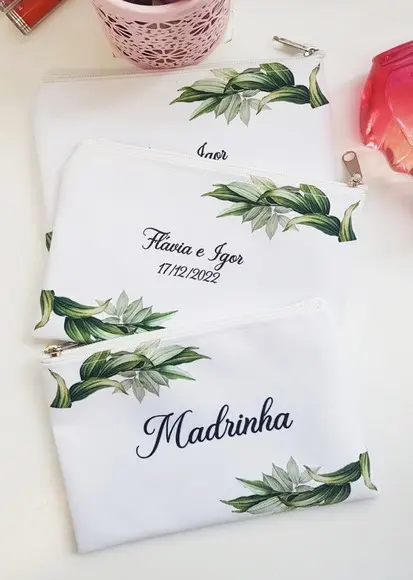 Kit 20 Necessaire Floral Casamento (slim)