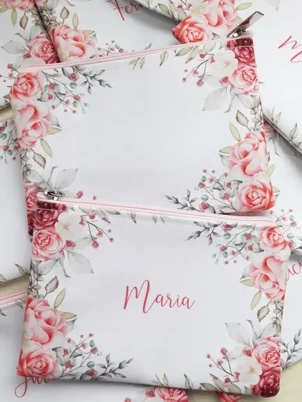 Kit 20 Necessaire Floral Casamento (slim)