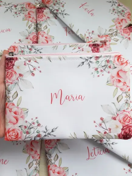 Kit 20 Necessaire Floral Casamento (slim)