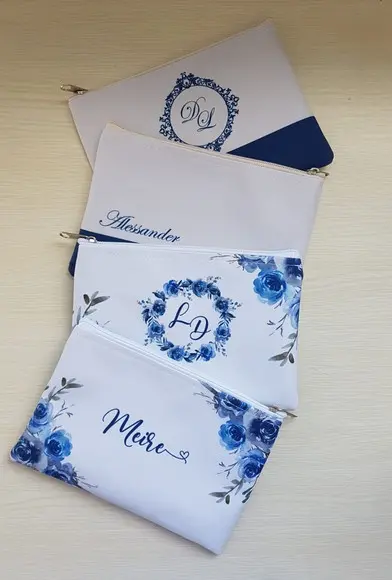 Kit 20 Necessaire Floral Casamento (slim)