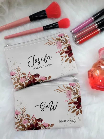 Kit 20 Necessaire Floral Casamento (slim)