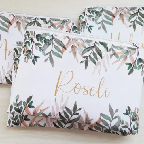 Kit 20 Necessaire Folhagem Casamento (slim)