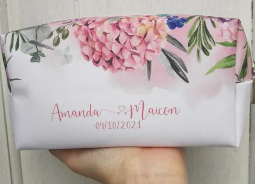 Kit Necessaire Madrinha Box Floral Rosa