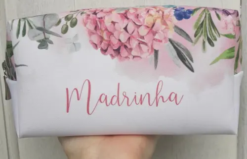 Kit Necessaire Madrinha Box Floral Rosa