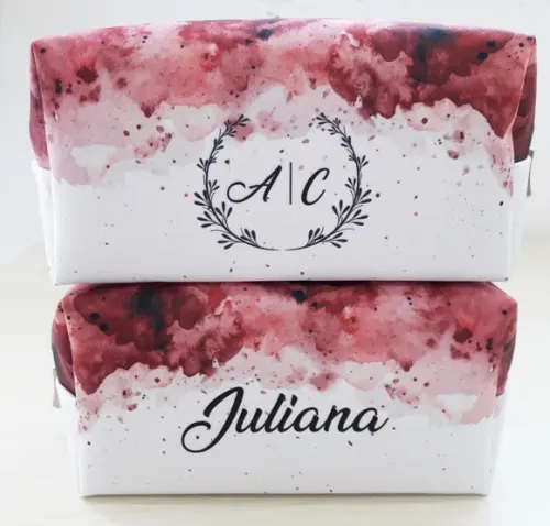 Madrinha Casamento Marsala Necessaire Box