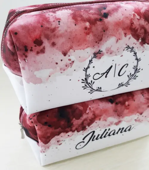 Madrinha Casamento Marsala Necessaire Box