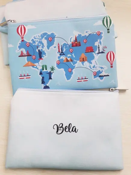 Necessaire Aniversário Slim Estampa Viagem