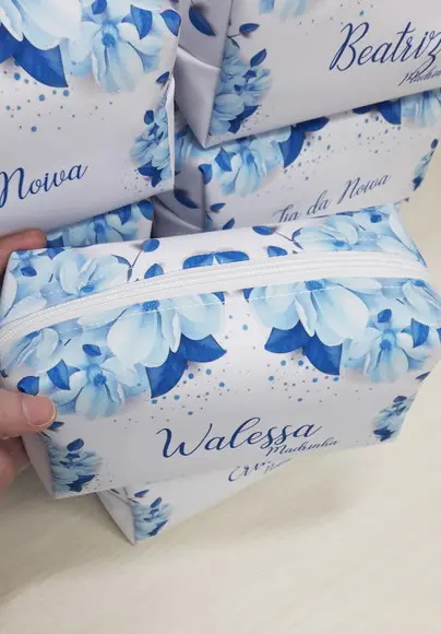 Necessaire Box Floral Azul Serenity