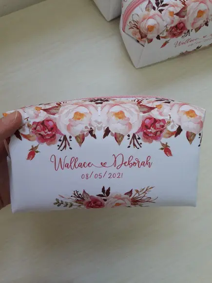 Necessaire Casamento Box Flores Rosa