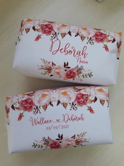 Necessaire Casamento Box Flores Rosa