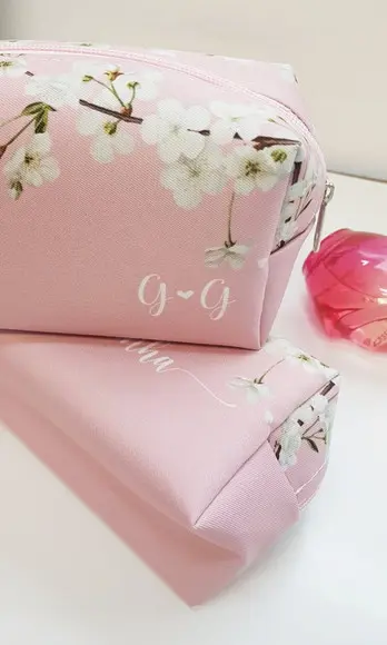 Necessaire Casamento Flor de Cerejeira Rosa