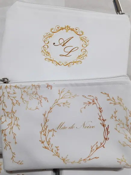 Necessaire Casamento Dourada Mod Slim