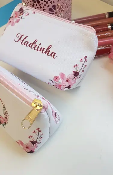 Necessaire Casamento Floral Rosa
