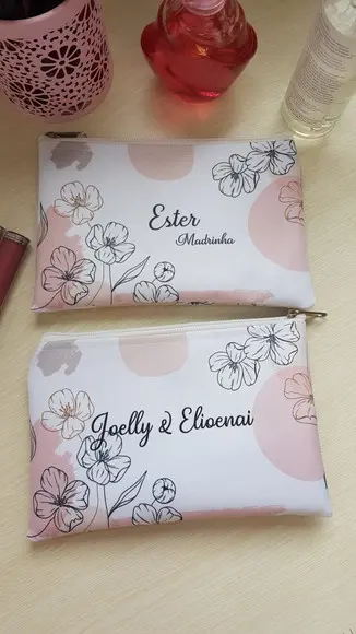 Necessaire Casamento Floral Rosa
