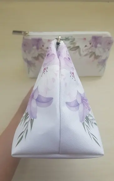 Necessaire Casamento Lilás modelo Trapézio