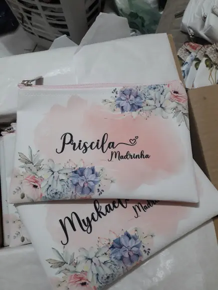 Necessaire Casamento Slim Floral Cactus