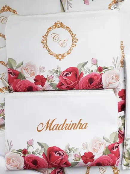 Necessaire Floral Vermelha