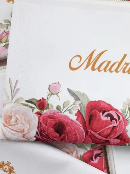 Necessaire Floral Vermelha
