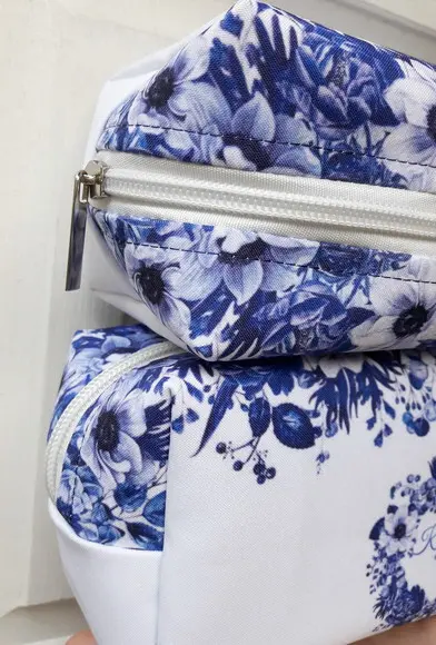 Necessaire Madrinha Box Floral Azul