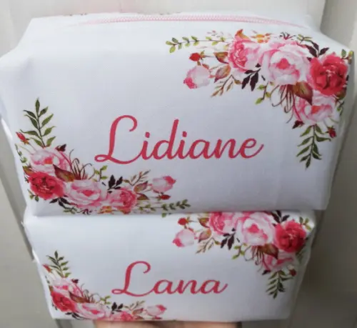 Necessaire Madrinha Box Floral Rosa