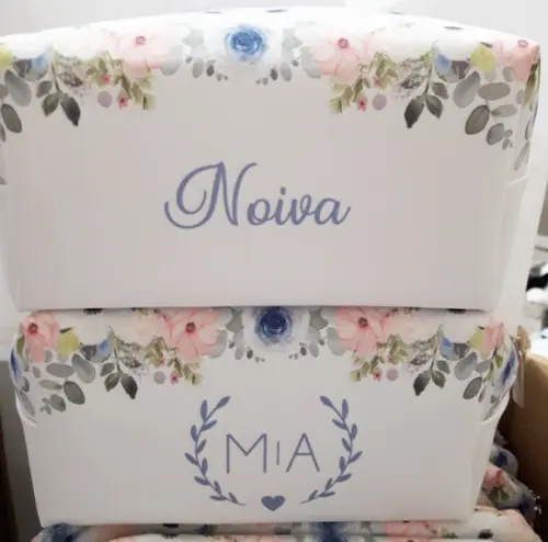 Necessaire Madrinha Box Floral Rosa