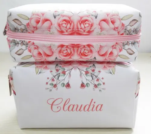 Necessaire Madrinha Box Floral Rosa