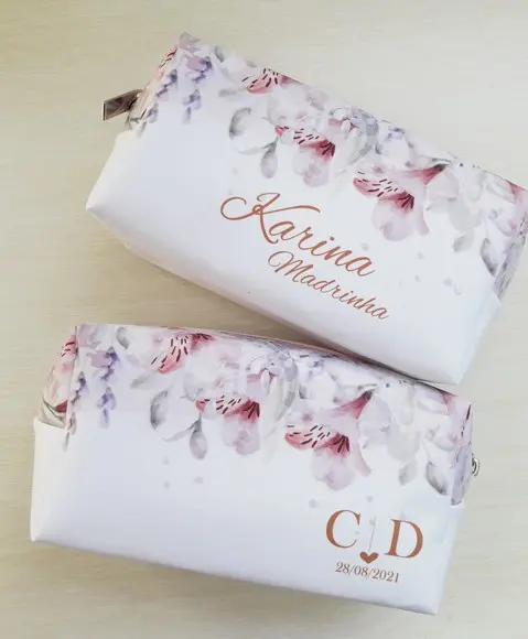 Necessaire Madrinha Box Floral Rosa
