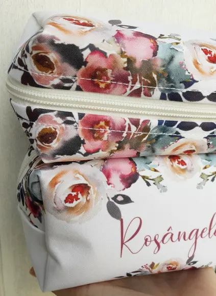 Necessaire Madrinha Box Floral Rosa