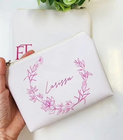 Necessaire Madrinha Fúcsia Floral