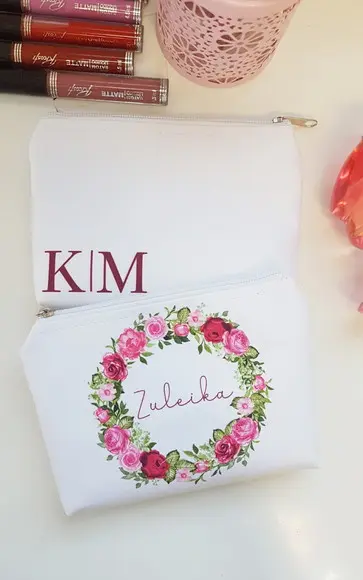 Necessaire Madrinha Fúcsia Floral